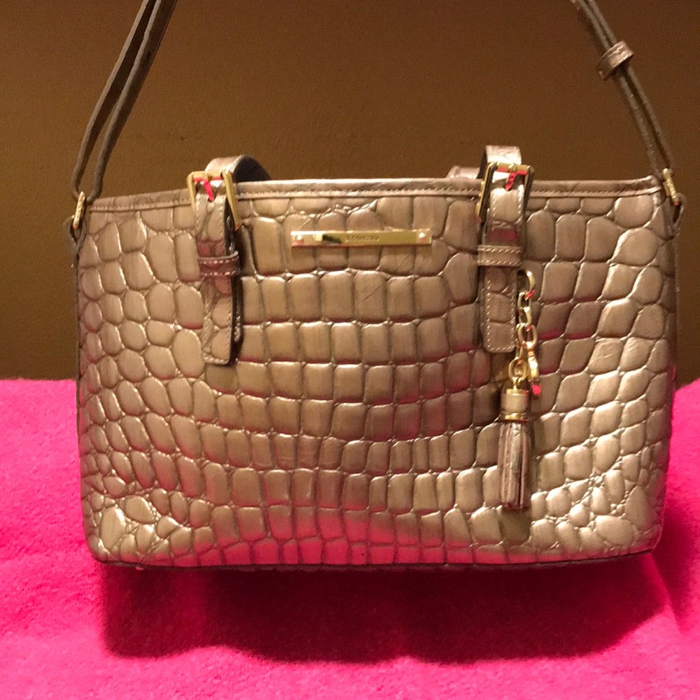 Mini Asher taupe genuine leather new